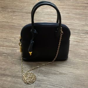 🔴 Vintage Zenith Navy Textured Leather Mini Purse